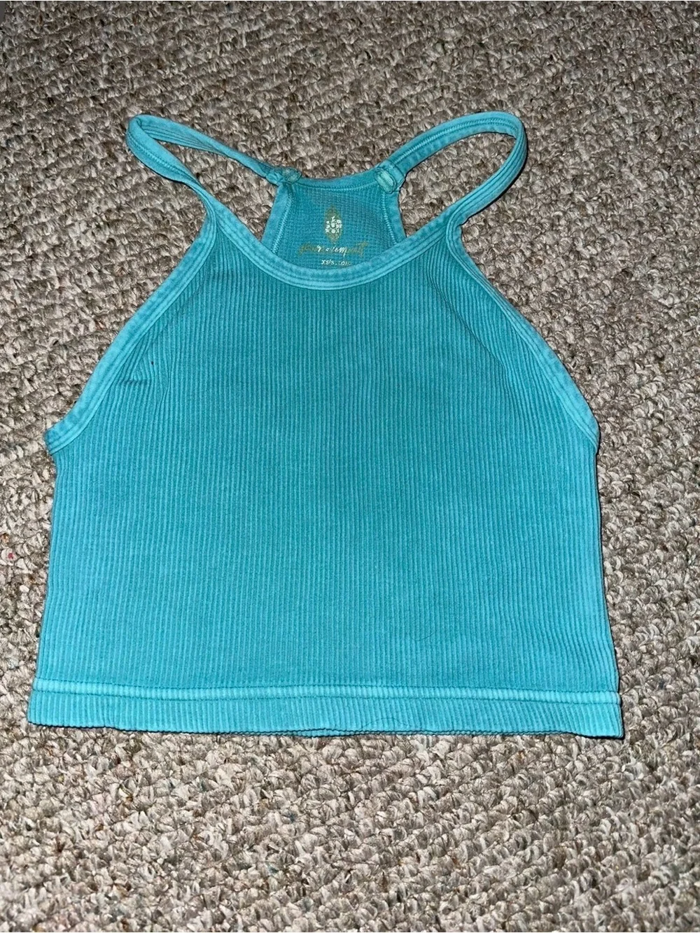 Free people movement teal workout top